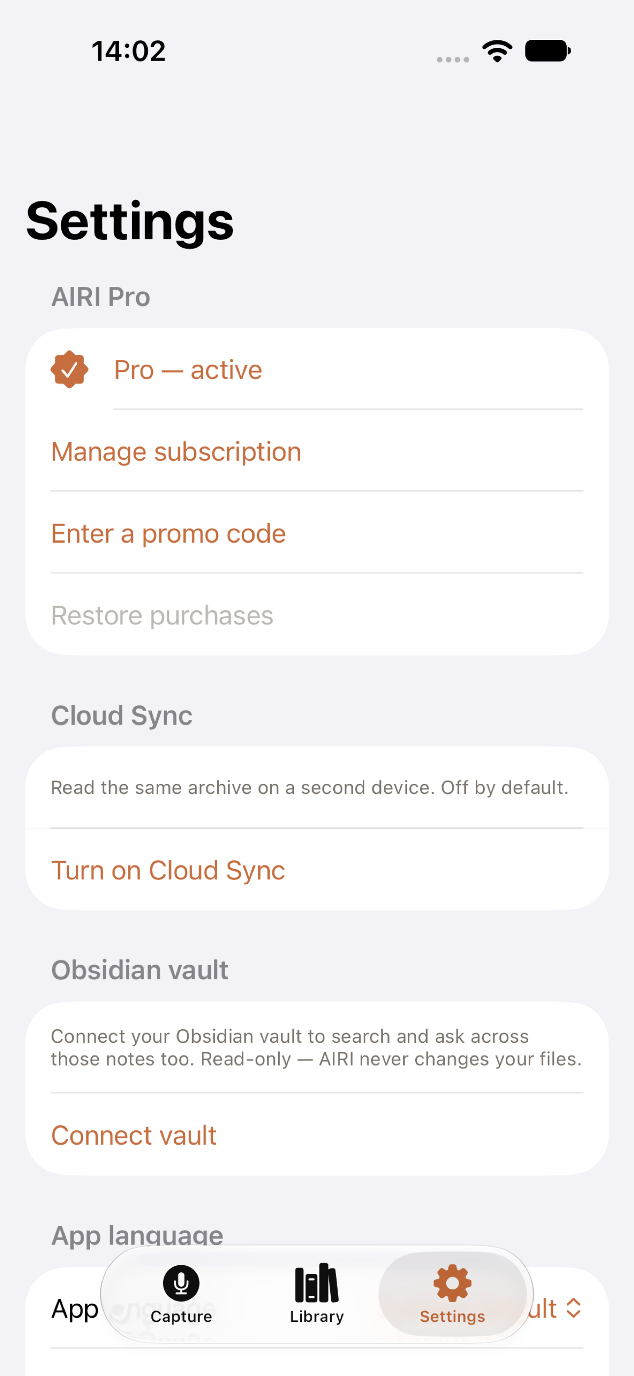 AIRI Cloud Sync